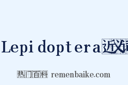 Lepidoptera近义词是什么意思的图片